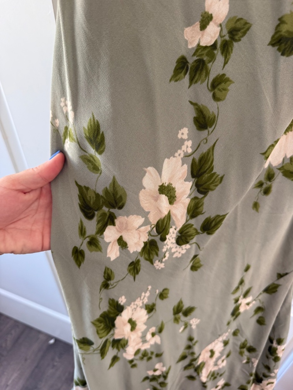 Reformation Prescott maxi dress green and white floral - Picture 6 of 6